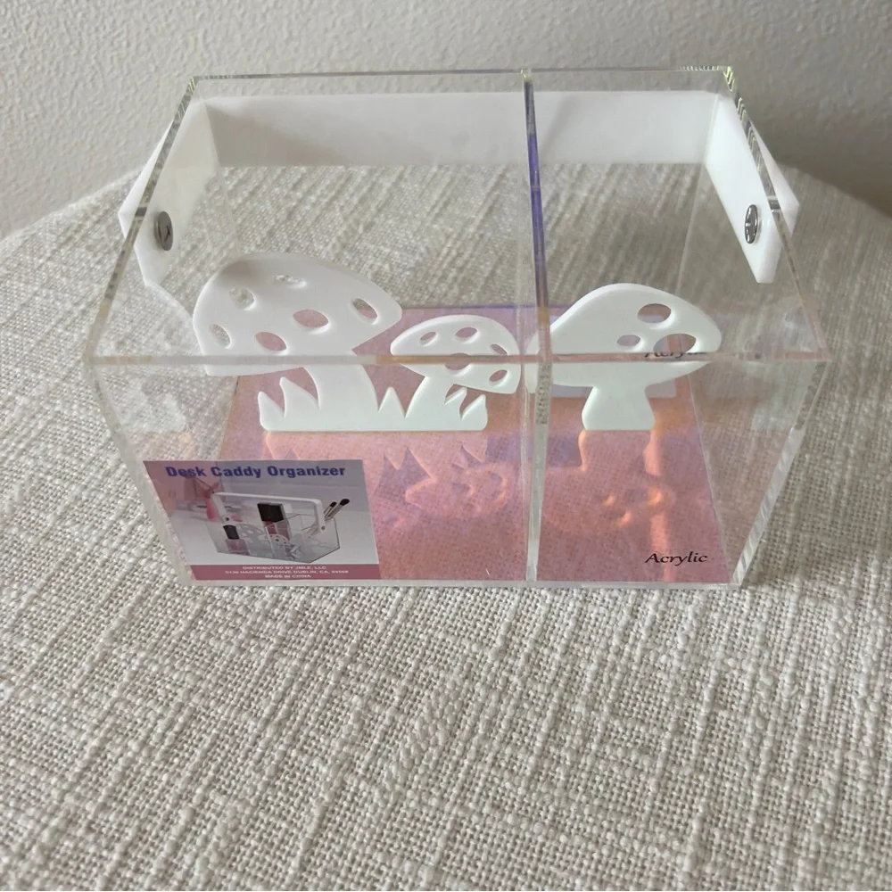 Desk Caddy Organizer - White/Iridescent